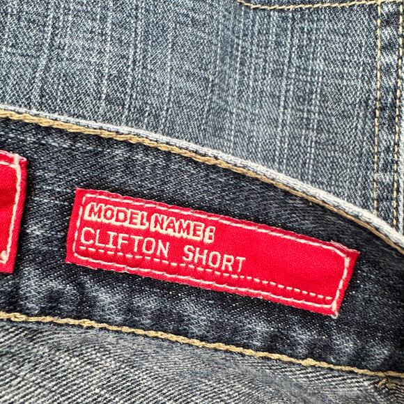 Ecko Unltd Shorts Mens 30 (31x11 ACTUAL) Clifton Short Baggy Blue Denim Vintage - Picture 5 of 8